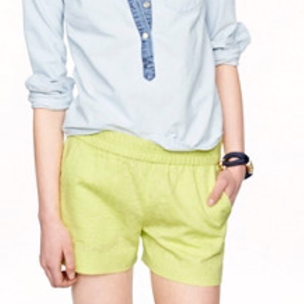 J. Crew Boardwalk Jacquard Green Shorts